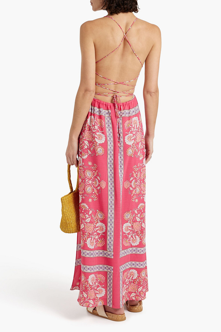 knee length dresses for ladies Cabana Antik Batik, Amantine Longdress Multicolor main image 1