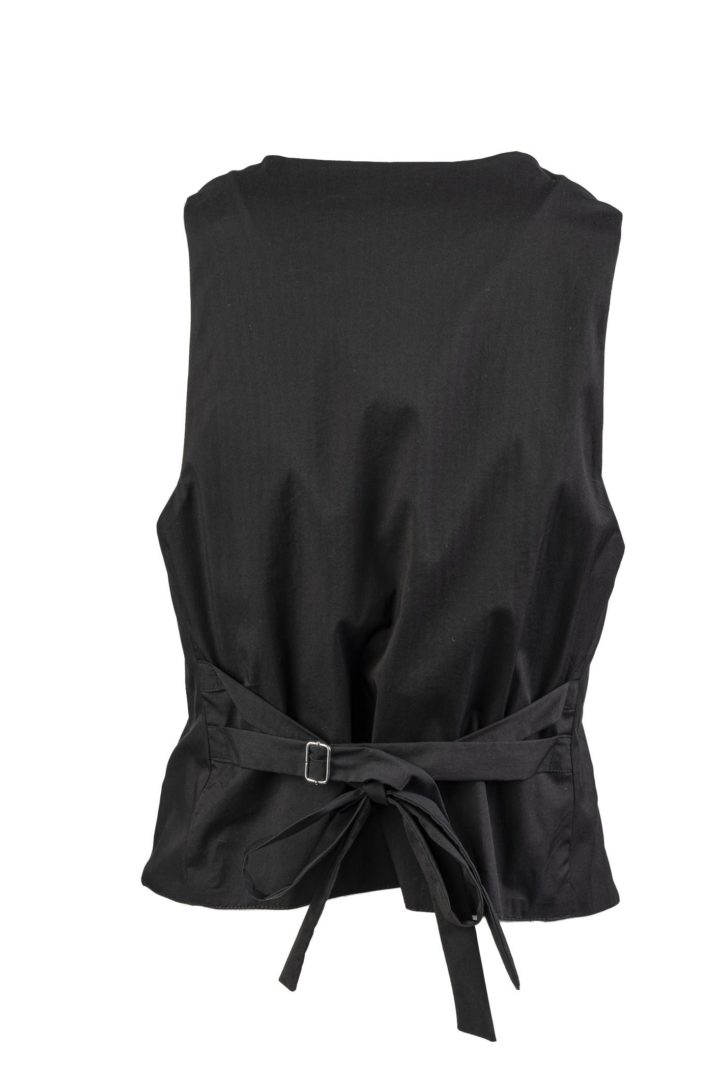 Gilet Alessia Santi Monopetto con Bottoni in Contrasto e Scollo a