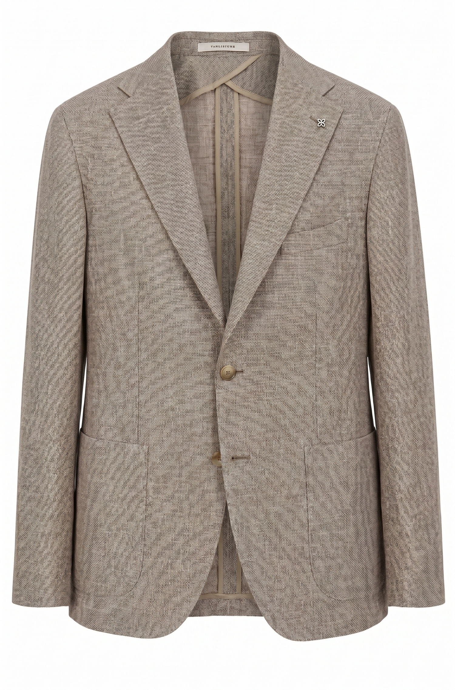 Tagliatore beige jacket in linen and cotton – Made in Italy 
