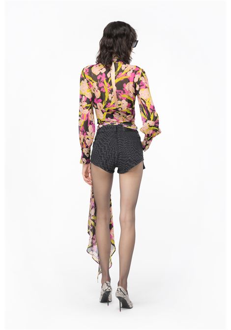 Blusa cut-out stampa iris PINKO | Bluse | 101765-A155ZY5