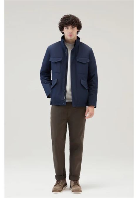 Giacca Field in Tech Softshell Melton Blue WOOLRICH | Giubbini | CFWOOU0793MRUT34963989