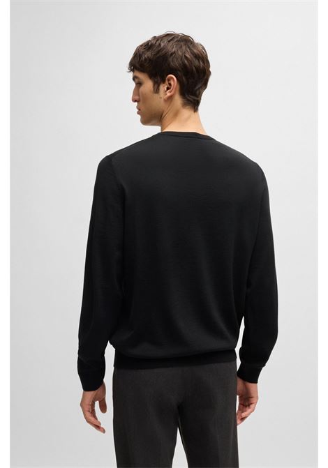 Maglione slim fit a girocollo in lana vergine BOSS | Maglieria | 50468239001
