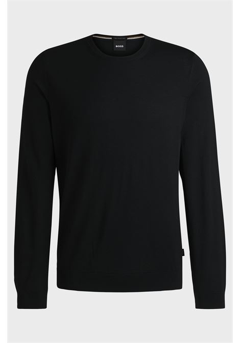 Maglione slim fit a girocollo in lana vergine BOSS | Maglieria | 50468239001