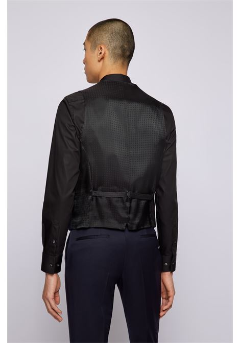 Gilet monopetto in serge di lana vergine - ONE BOSS | Gilet | 50469160401