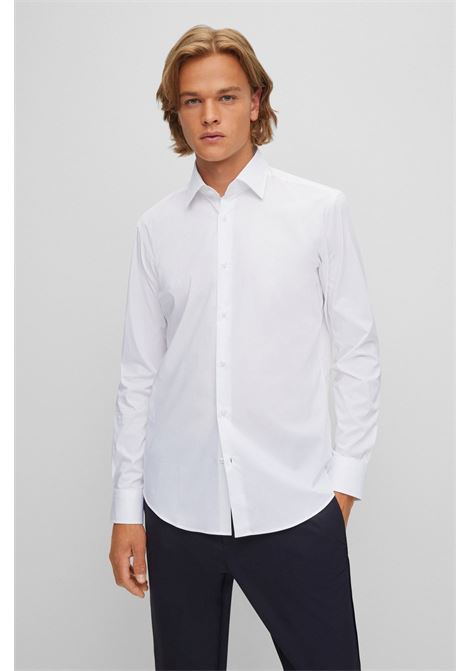 Camicia regular fit in popeline di cotone elasticizzato facile da stirare - NOS BOSS | Camicie | 50473265100