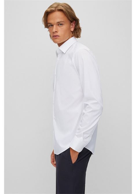 Camicia regular fit in popeline di cotone elasticizzato facile da stirare - NOS BOSS | Camicie | 50473265100