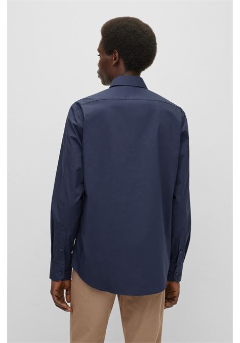 Camicia regular fit in popeline di cotone elasticizzato facile da stirare - NOS BOSS | Camicie | 50473265404