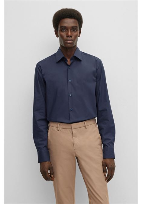 Camicia regular fit in popeline di cotone elasticizzato facile da stirare - NOS BOSS | Camicie | 50473265404