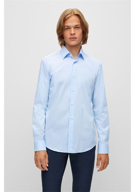 Camicia regular fit in popeline di cotone elasticizzato facile da stirare - NOS BOSS | Camicie | 50473265452