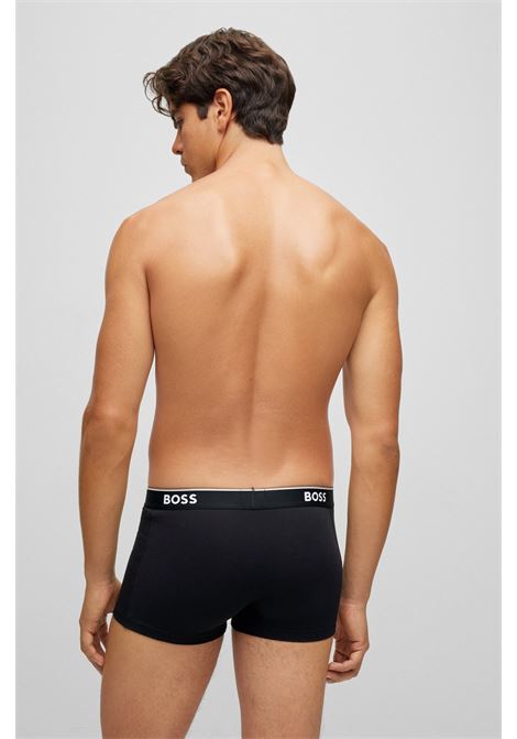 Boxer in cotone elasticizzato con elastico in vita con logo in confezione da tre - NOS BOSS | Intimo | 50475274001