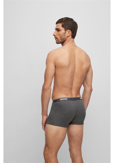 Boxer in cotone elasticizzato con elastico in vita con logo in confezione da tre - NOS BOSS | Intimo | 50475274061