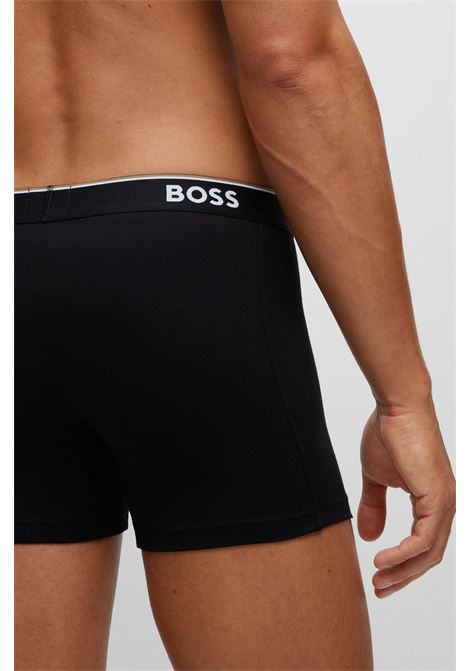 Boxer in cotone elasticizzato con loghi in confezione da tre - NOS BOSS | Intimo | 50475282001