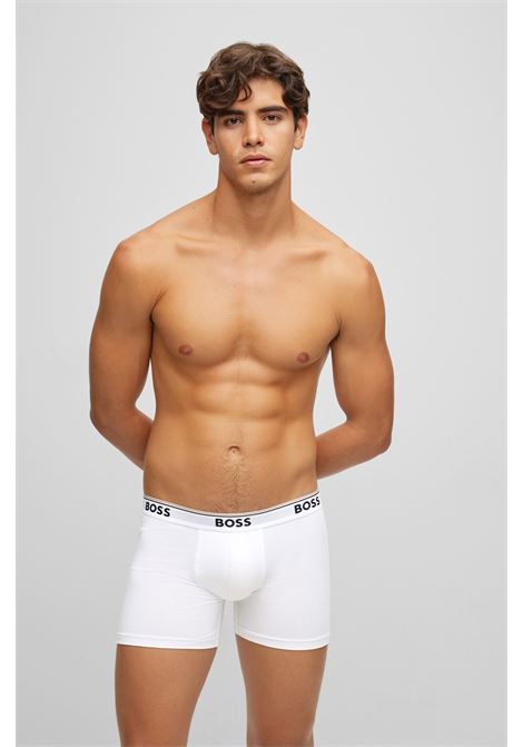 Boxer in cotone elasticizzato con loghi in confezione da tre - NOS BOSS | Intimo | 50475282100