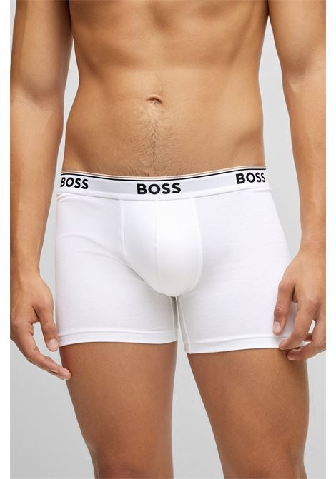 Boxer in cotone elasticizzato con loghi in confezione da tre - NOS BOSS | Intimo | 50475282100