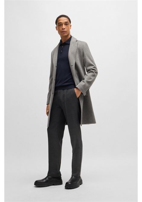 Maglione slim fit in lana vergine con colletto polo BOSS | Maglieria | 50476355404