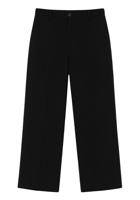 Pantaloni Neri in Lana con Piega Stirata - Alysi ALYSI | Pantaloni | 165124A5052NE