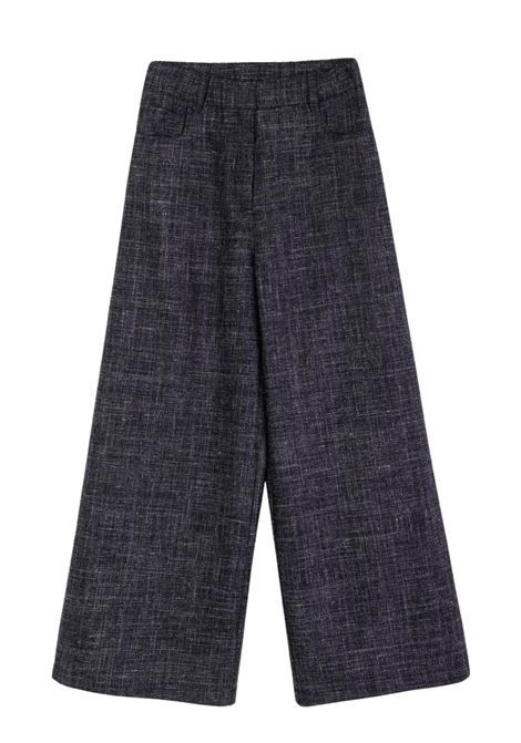 ALYSI Wool-Blend Palazzo Pants  Elegance and Comfort with Elastic Waist ALYSI |  | 165150A5212CB