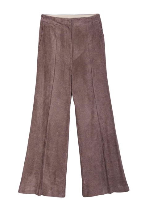 ALYSI Simposio Flared Velvet Pants  Textural Elegance and Contemporary Design ALYSI |  | 165166MOS