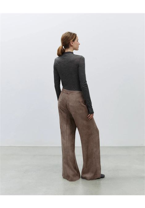 ALYSI Simposio Flared Velvet Pants  Textural Elegance and Contemporary Design ALYSI |  | 165166MOS