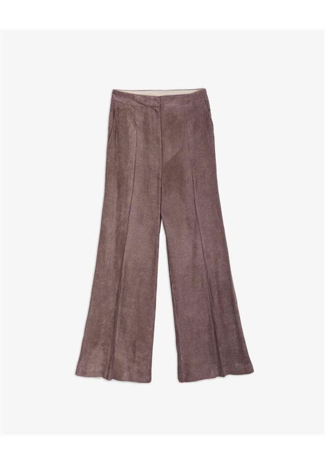 ALYSI Simposio Flared Velvet Pants  Textural Elegance and Contemporary Design ALYSI |  | 165166MOS