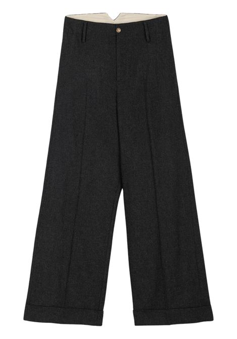 ALYSI  Flannel Trousers with Turn-Up Hem Anthracite Grey ALYSI |  | 165169A5210AN