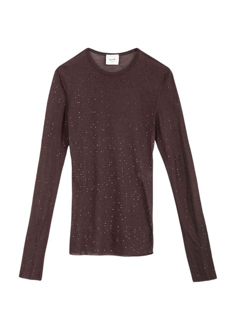 Alysi Long Sleeve Knit Top with Micro Sparkling Embellishments ALYSI |  | 165410A5023