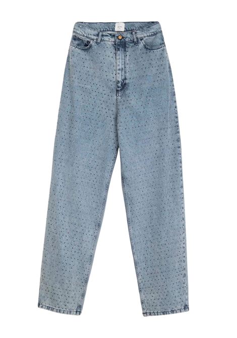 ALYSI Rhinestone Jeans  Relaxed Fit Low-Waist Five-Pocket Denim ALYSI |  | 265110A5006