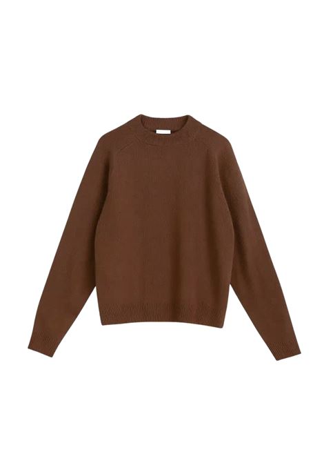ALYSI Crew-Neck Sweater in Cashmere and Merino Wool  Soft Natural Elegance ALYSI |  | 265411A5034CHOCO