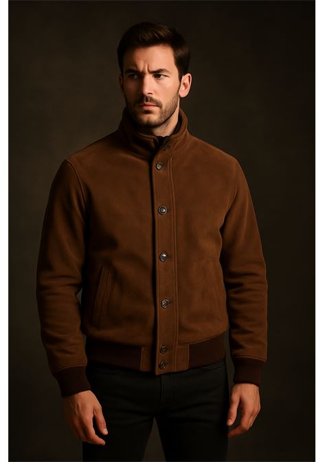Barba Napoli mens suede jacket in dark brown  Lowa/29 model BARBA |  | LOWA29