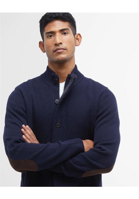 Maglione con Zip Patch in Pura Lana dAgnello by Barbour BARBOUR | Maglieria | MKN0731NY91