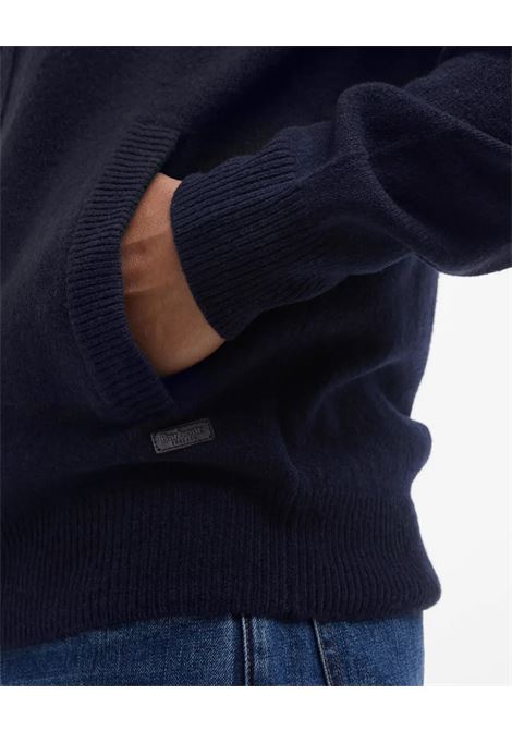Maglione con Zip Patch in Pura Lana dAgnello by Barbour BARBOUR | Maglieria | MKN0731NY91