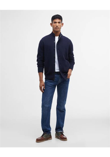 Maglione con Zip Patch in Pura Lana dAgnello by Barbour BARBOUR | Maglieria | MKN0731NY91