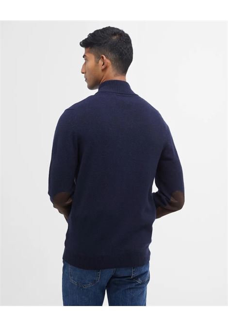 Maglione con Zip Patch in Pura Lana dAgnello by Barbour BARBOUR | Maglieria | MKN0731NY91