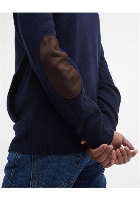 Maglione con Zip Patch in Pura Lana dAgnello by Barbour BARBOUR | Maglieria | MKN0731NY91