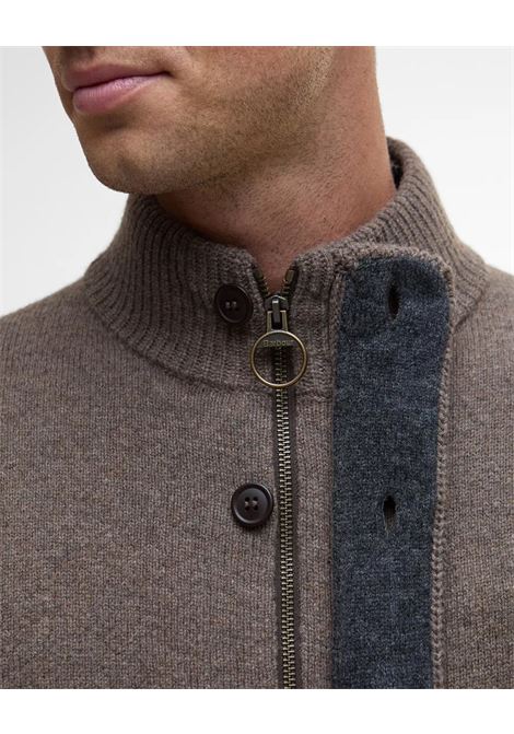 Maglione con Zip Patch in Pura Lana dAgnello by Barbour BARBOUR | Maglieria | MKN0731ST52