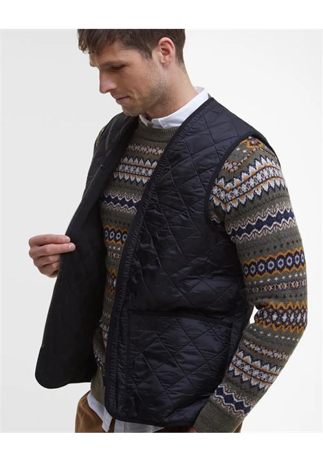 Gilet Trapuntato con Zip Polarquilt by Barbour  Classic Collection BARBOUR | Gilet | MLI0002BK91