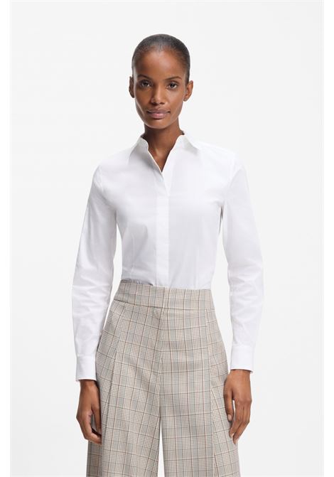 Camicetta Regular Fit BOSS Donna in Misto Cotone  Eleganza Morbida e Sostenibile BOSS | BLUSE / CAMICETTE | 5049943310000100