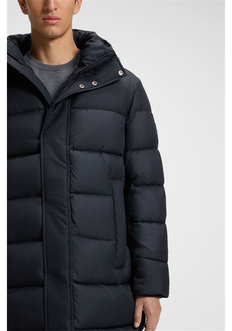 Giubbotto lungo imbottito e idrorepellente con cappuccio BOSS | SOPRABITI | 5054047440400404