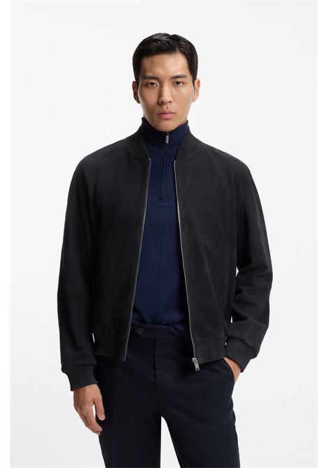 BOSS Regular Fit Suede Leather Jacket  Modern Elegance and Everyday Comfort BOSS |  | 5054321340400404