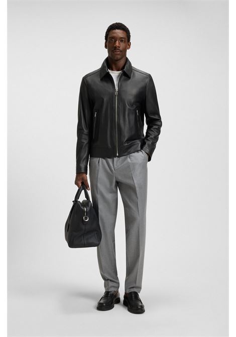 BOSS Regular Fit Lambskin Leather Jacket  Refined Style and Modern Elegance BOSS |  | 5054321400100001