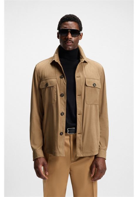 Sovracamicia Relaxed Fit in Tessuto Elasticizzato BOSS  Comfort e Stile Contemporaneo BOSS | GIACCHE | 5054448326000260