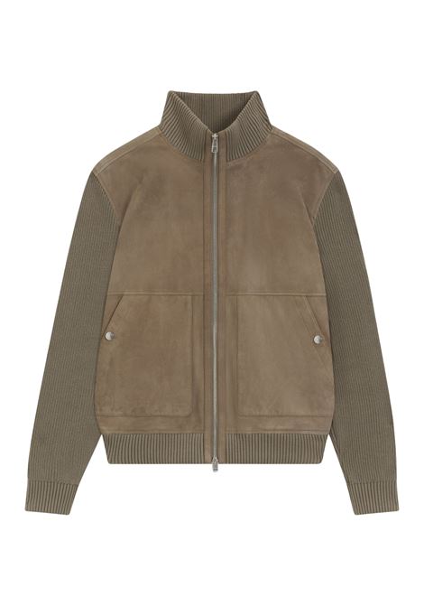 BOSS Suede Leather Jacket with Cotton Blend Sleeves  Refined Hybrid Style BOSS |  | 5054767324500245