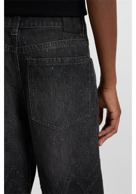 BOSS Womens Wide-Leg Black Denim Jeans with Crystals  Radiant and Contemporary Style BOSS |  | 5054844400200002