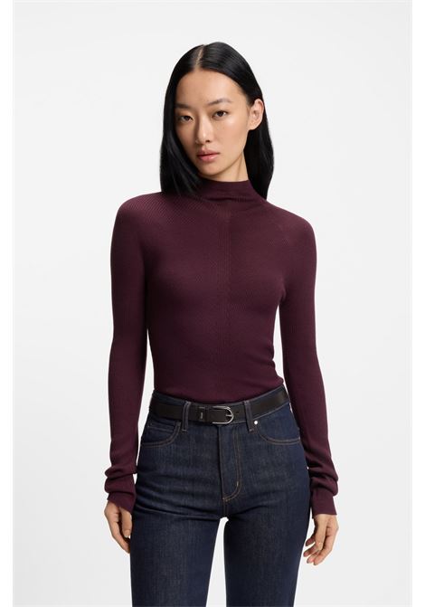 BOSS Womens Mock-Neck Merino Wool Sweater  Elegance and Thermal Comfort BOSS |  | 5054916650500505