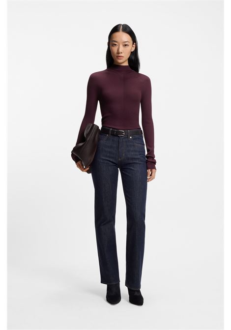 BOSS Womens Mock-Neck Merino Wool Sweater  Elegance and Thermal Comfort BOSS |  | 5054916650500505