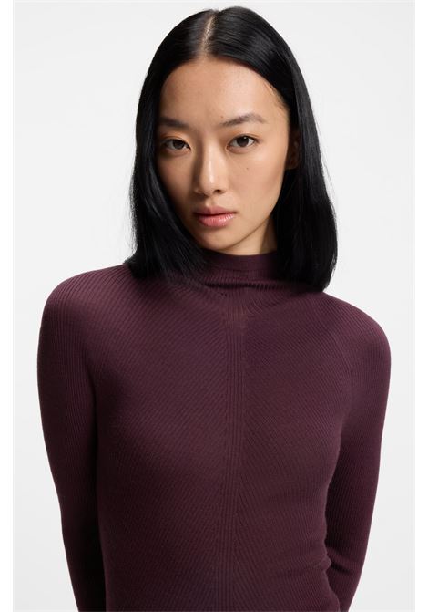 BOSS Womens Mock-Neck Merino Wool Sweater  Elegance and Thermal Comfort BOSS |  | 5054916650500505