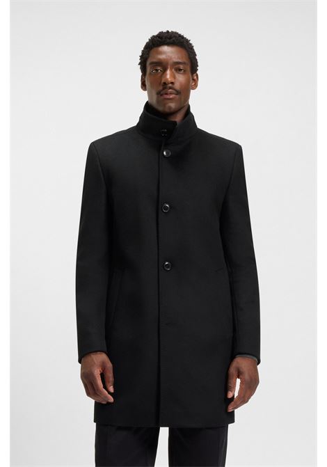 BOSS Slim Fit Wool and Cashmere Coat  Modern Elegance with Stand Collar BOSS |  | 5055107800100001