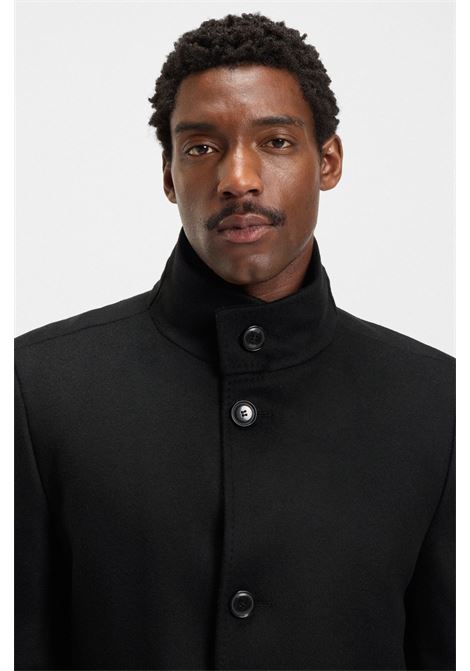 BOSS Slim Fit Wool and Cashmere Coat  Modern Elegance with Stand Collar BOSS |  | 5055107800100001