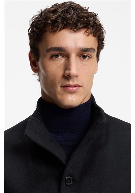 BOSS Wool and Cashmere Blouson Coat  Modern Elegance with Knitted Details BOSS |  | 5055109140400404