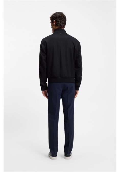 BOSS Wool and Cashmere Blouson Coat  Modern Elegance with Knitted Details BOSS |  | 5055109140400404